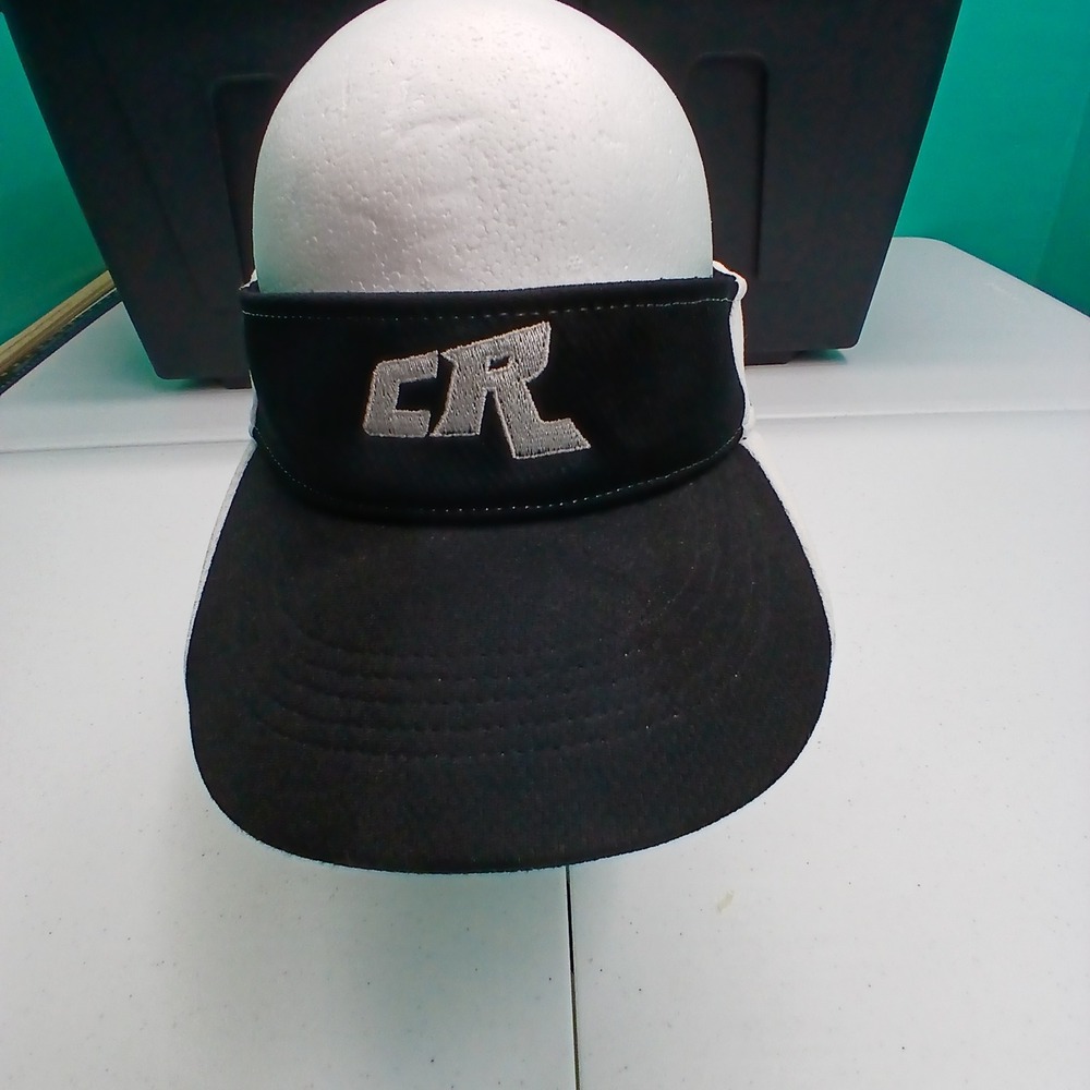 Richardson 708 Visor MD-LG Black White CR Embroidered Sporty Athletic Sun Hat